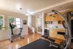  Exercise room off pool patio and views while cycling
